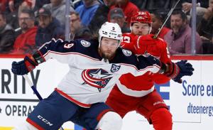 Alex DeBrincat scores in overtime as the Red Wings beat the Blue Jackets 4-3