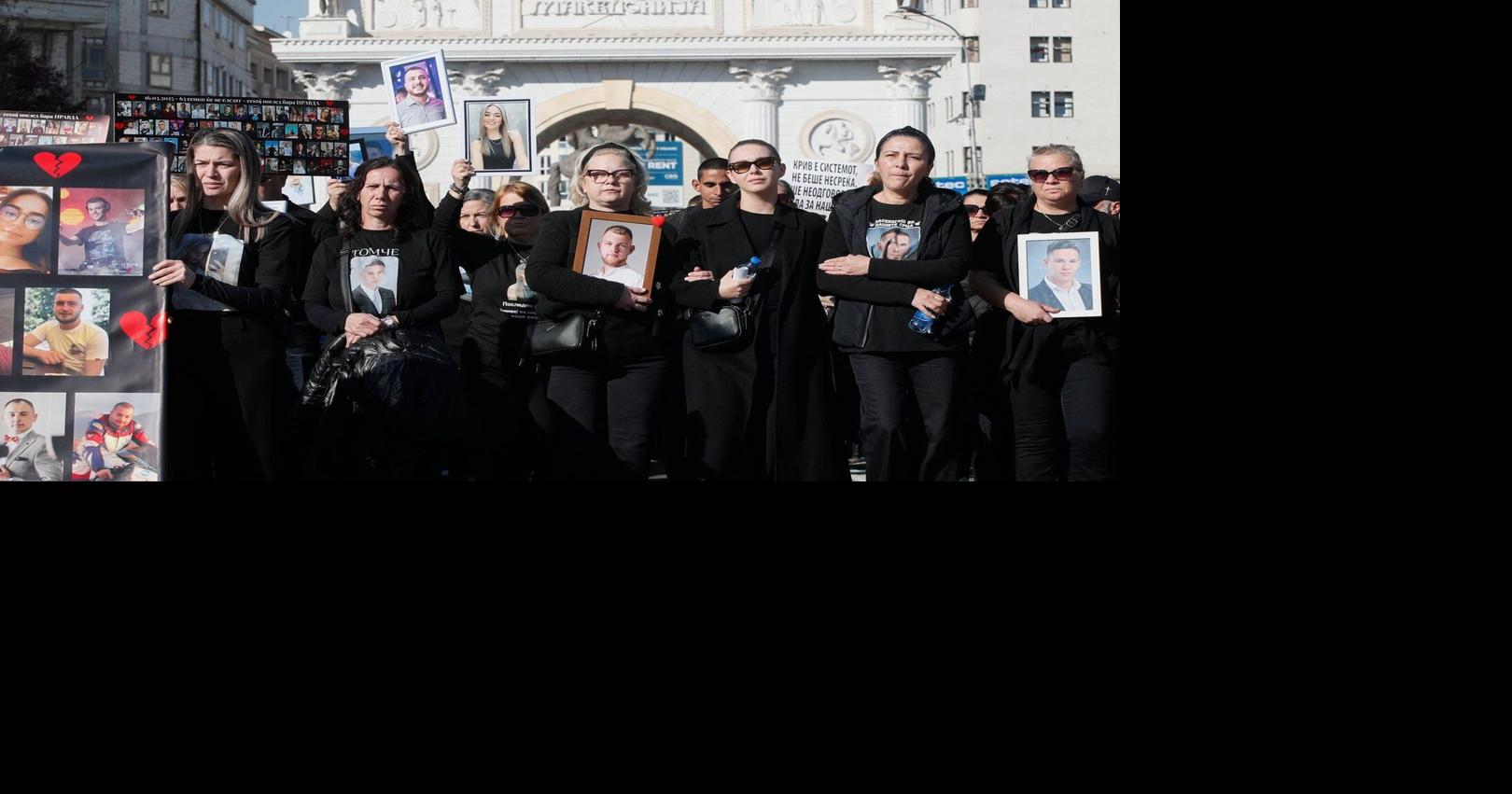 Thousands protest ahead of trial over deadliest fire in North Macedonia’s history