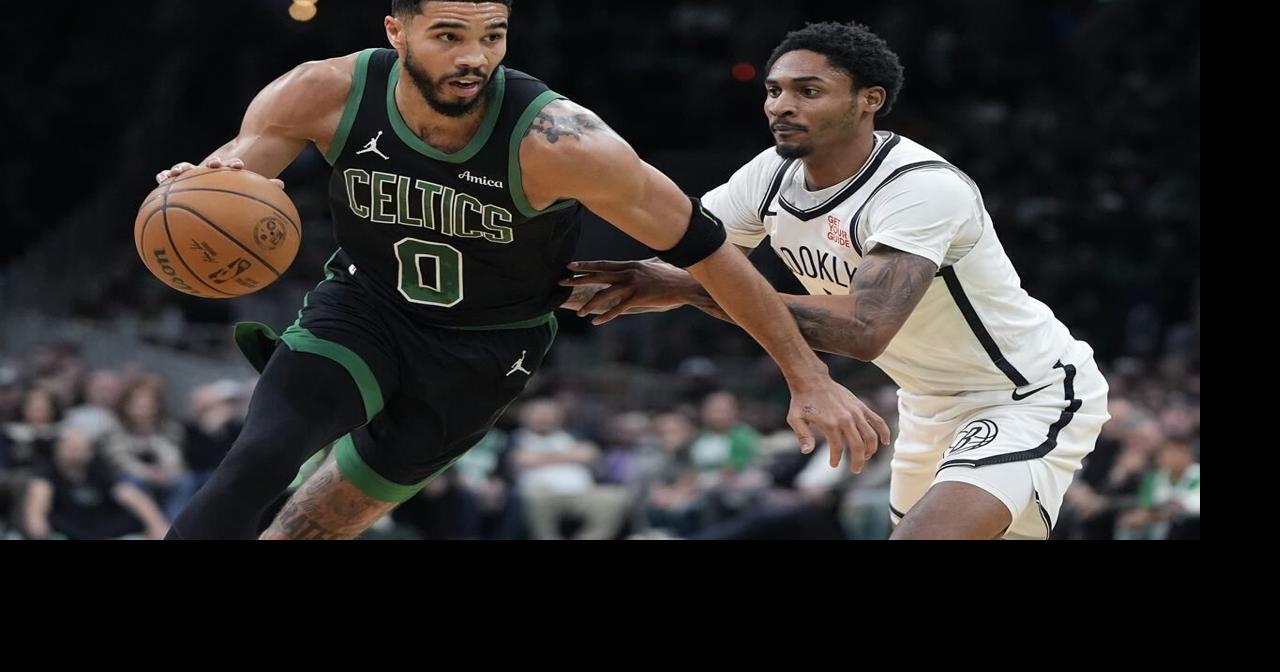 Tatum scores 33, Pritchard has six points in OT to lead Celtics to 108-104 win over Nets