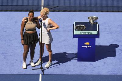 Taylor Townsend brings a Honey Deuce cocktail to her final US Open news conference