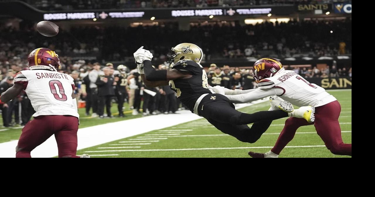 Daniels passes for 2 TDs and Commanders outlast Saints 20-19 on New Orleans' failed 2-point try
