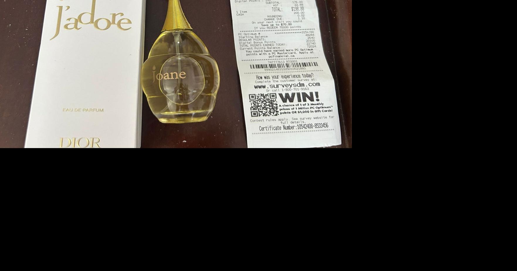 Etobicoke woman says Shoppers Drug Mart sold her a 0 bottle of fake perfume: 'It said Joane on it, not J’adore'