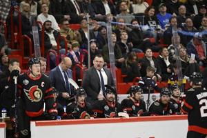 Stützle scores in final seconds of OT, leading Senators past Red Wings 5-4 in Global Series opener