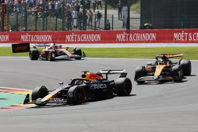 Verstappen overtakes Piastri to win sprint race at Belgian GP at start of new Red Bull era in F1