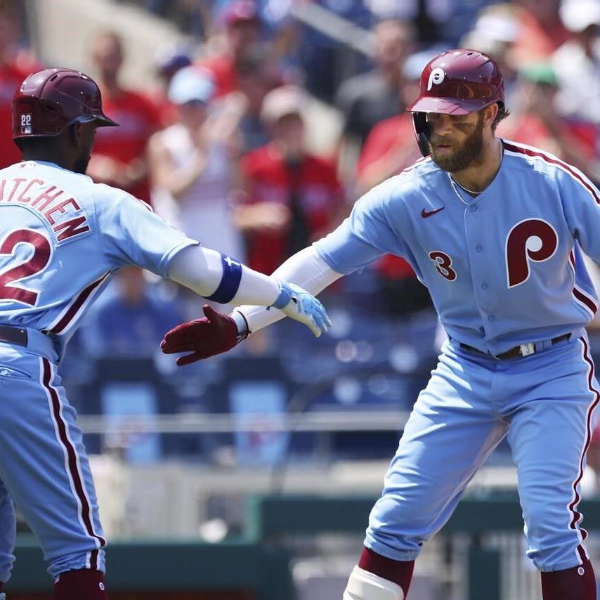 Harper, Phillies hold off Dodgers 2-1 to avoid sweep