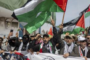 Moroccans protest Trump and Israel