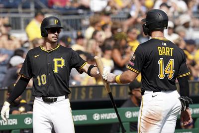 Triolo and Bart both homer to power the Pirates to an 11-0 victory over the Athletics