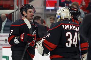 Dustin Tokarski wins in NHL return, helping Hurricanes beat Blue Jackets 4-1