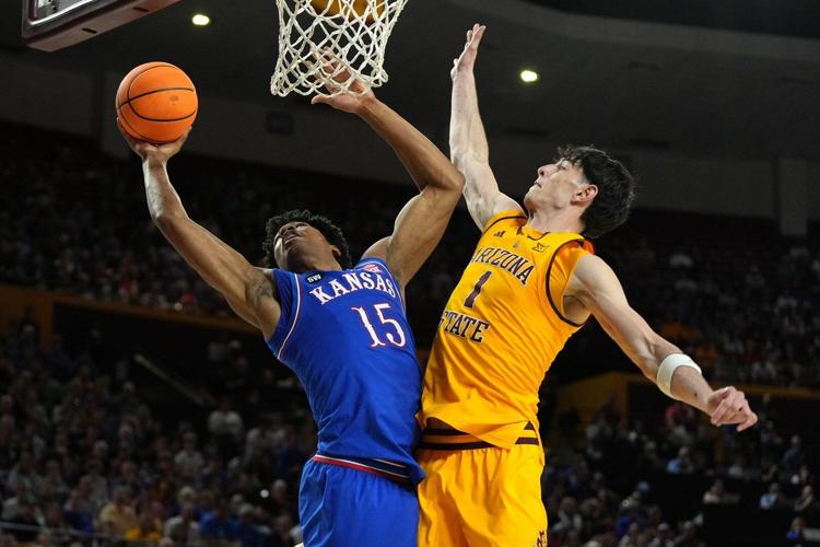 Arizona State beats No. 14 Kansas 70-60 in Hurley's potential home finale
