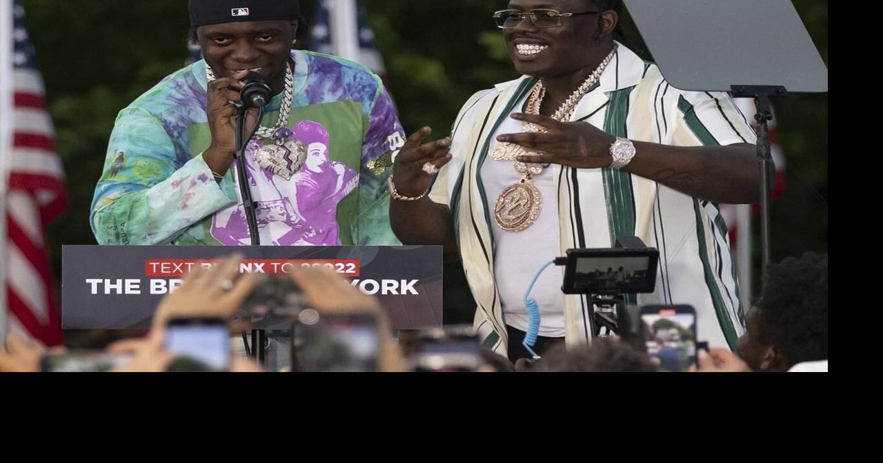 Trump appeared on stage at his Bronx rally with two rappers charged in ...