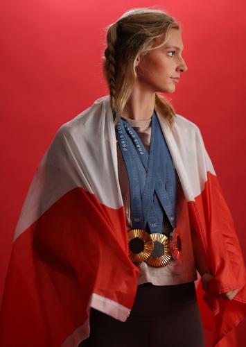 Summer McIntosh Performs Media Duties - Olympic Games Paris 2024: Day 10