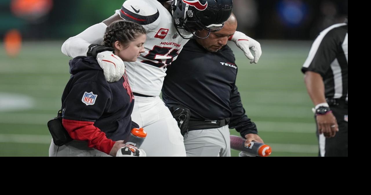 Texans star edge rusher Will Anderson Jr. leaves game vs. Jets with an ankle injury