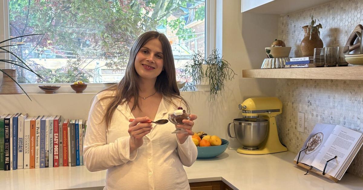 Jillian Barreca's salted chocolate mousse with peanut butter whip recipe ...