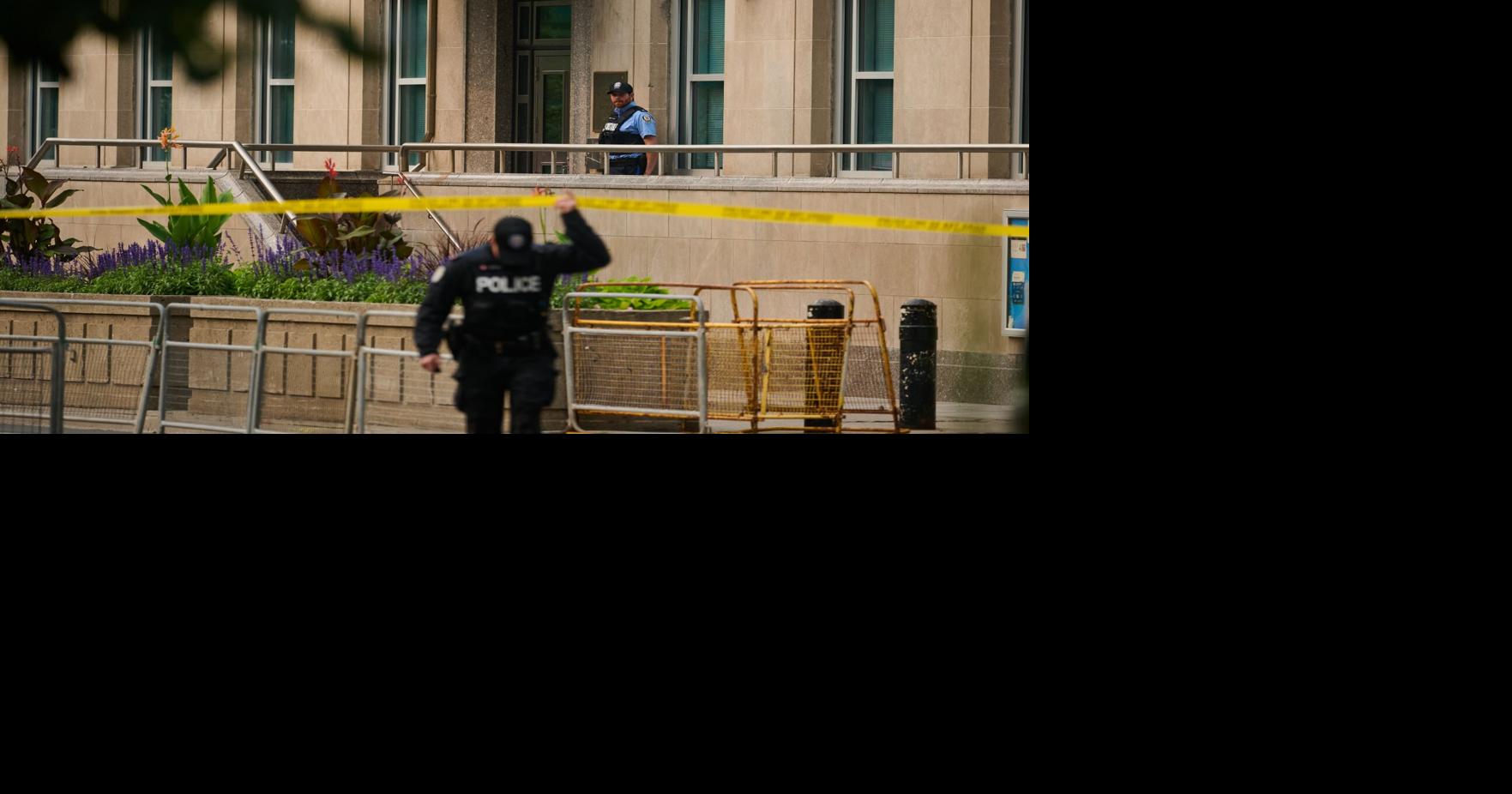 Police said that they found evidence of the firearm discharge early Monday morning after hearing gunfire