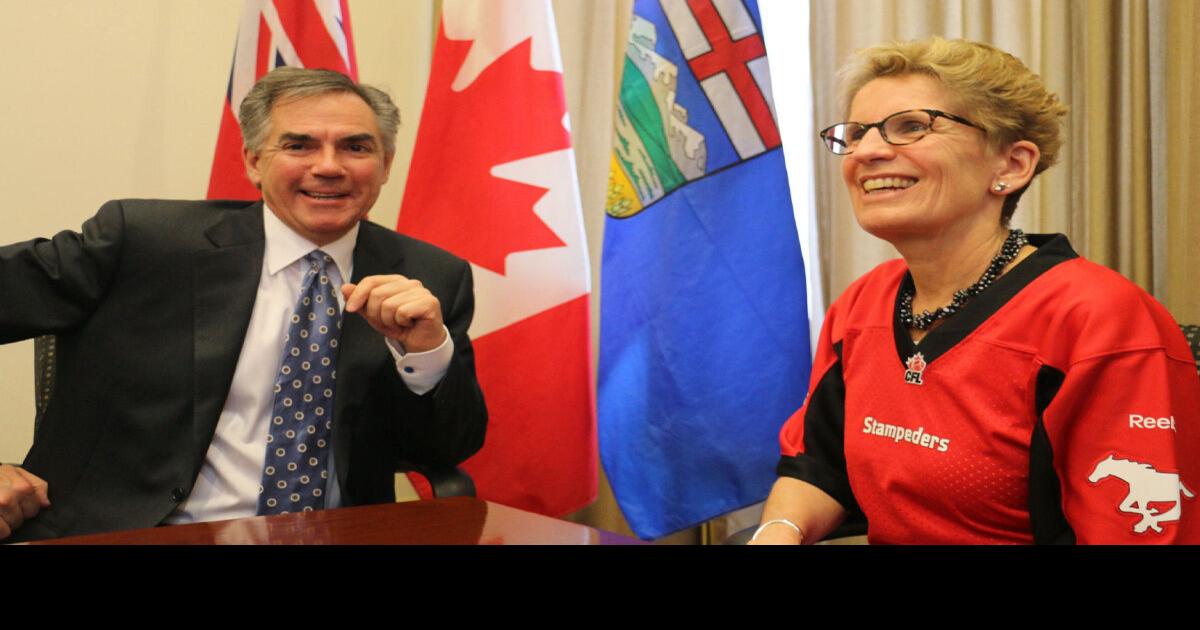 Ontario, Alberta premiers agree to ‘work together’ on Energy East oil
