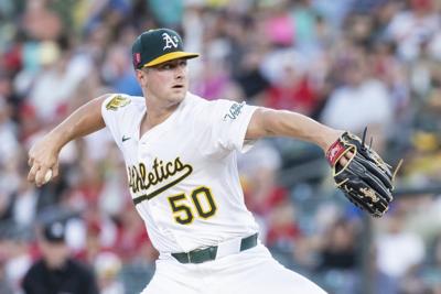 Athletics hit three home runs in 10-3 win over Angels