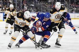 Zacha and Marchand each score twice as Bruins beat Islanders 6-3