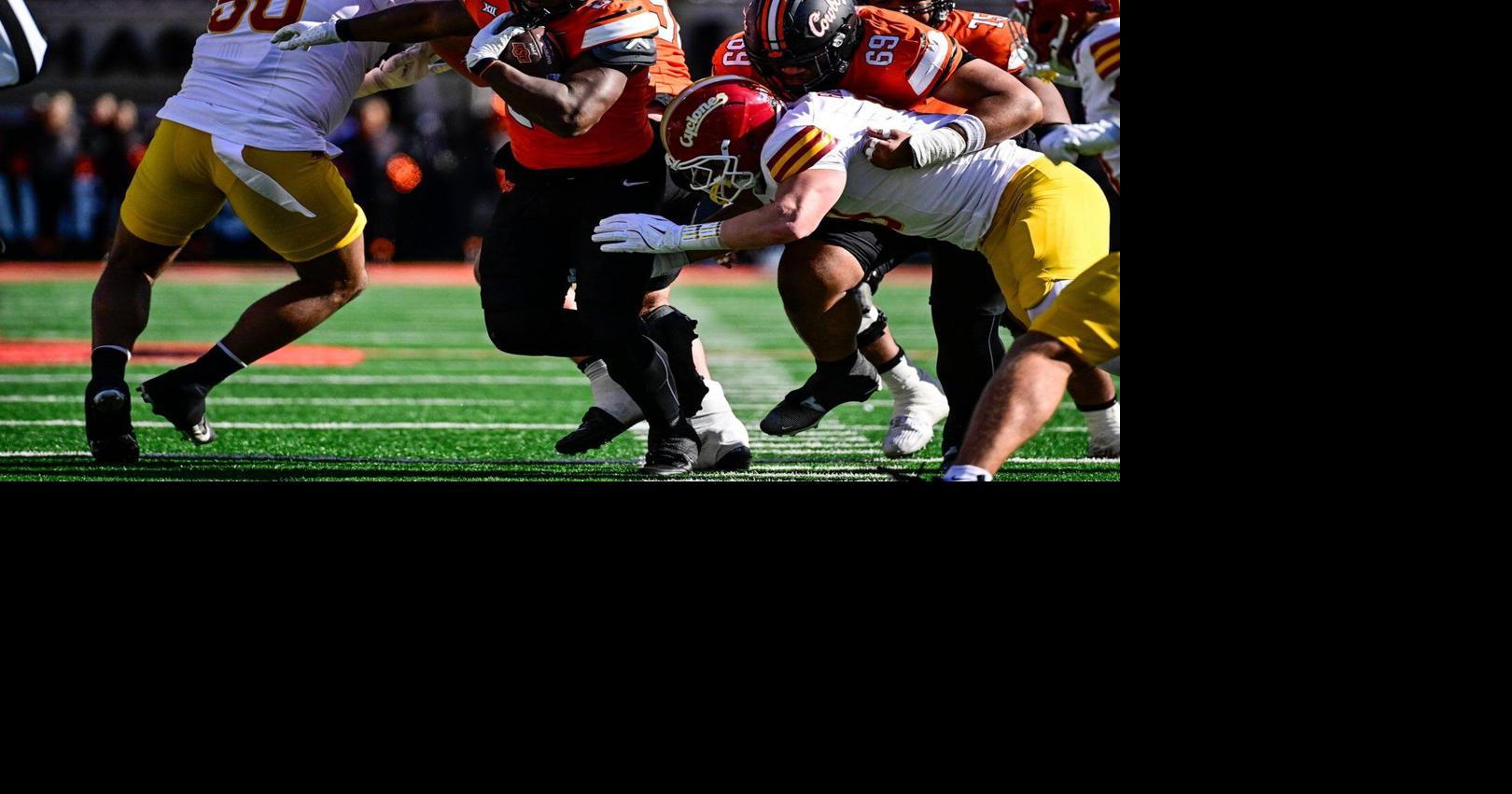 Becht throws for 1 touchdown, Sama runs for another, and Iowa State turns back Oklahoma State 20-13