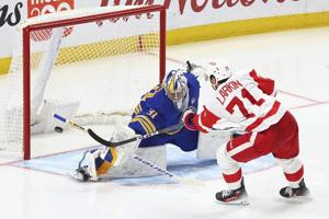 Red Wings captain Dylan Larkin records assist nine days after getting knocked out