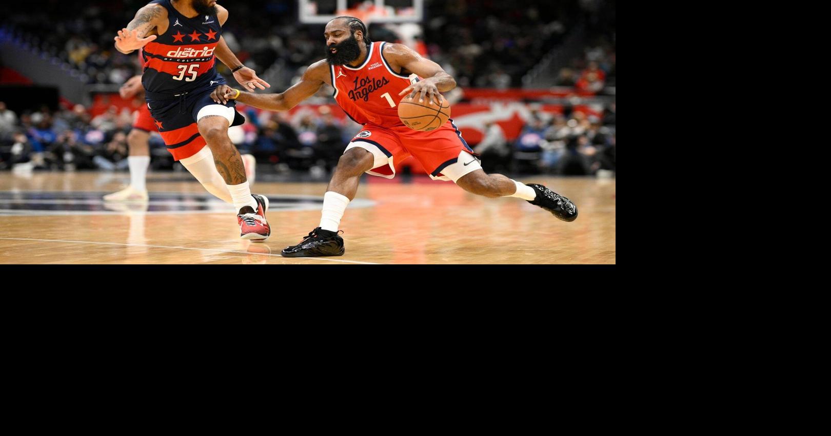 Harden scores 36 as the Clippers hold off the Wizards for their 6th straight win