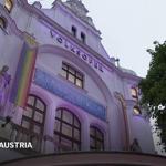 Fans gather in Vienna's People's Opera House to watch final of Eurovision Song Contest