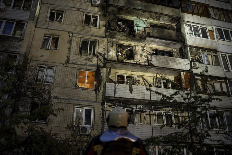 AP PHOTOS: Kyiv comes under large-scale Russian drone and missile attack