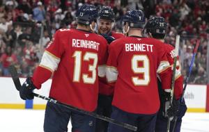 Barkov scores twice as Panthers beat Lightning 2-1 and snap Tampa Bay's 8-game winning streak