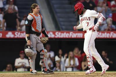 Matthew Lugo's RBI triple for his first major league hit propels Angels past Orioles, 5-2