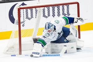 The Canucks deal a blow to the slim playoff hopes for the Sharks with a 4-3 shootout win