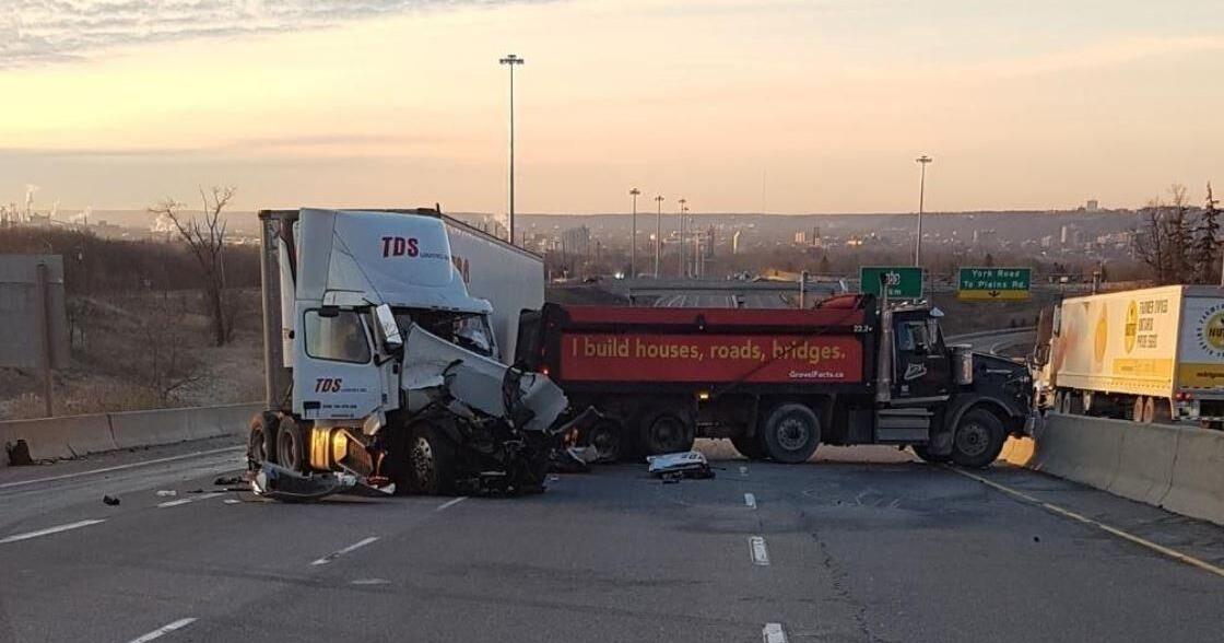 Highway 6 closed after transport truck driver seriously hurt in crash ...