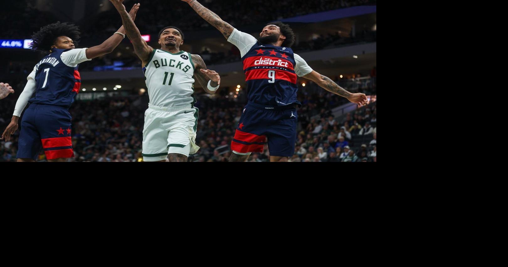 McCollum’s jumper in final seconds leads Wizards to a 114-113 win over the Bucks