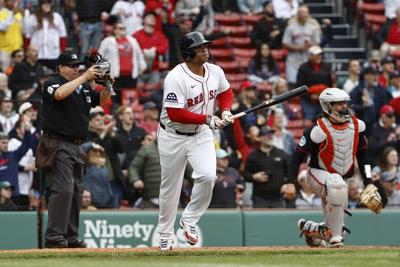 Devers takes over major league lead with 47 RBIs after driving in 8 runs in 19-5 rout of Orioles