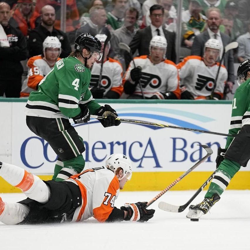 Robertson scores 2, Stars keep pace with 4-1 win over Flyers - The San  Diego Union-Tribune
