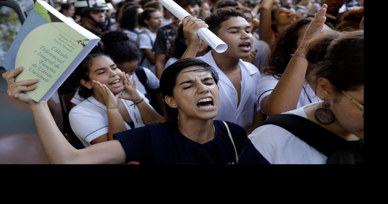 Students in Brazil protest school budget cuts