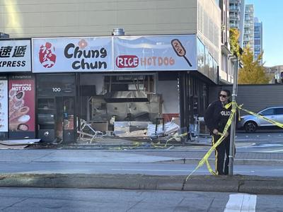 Steveston building evacuated after driver smashes into store