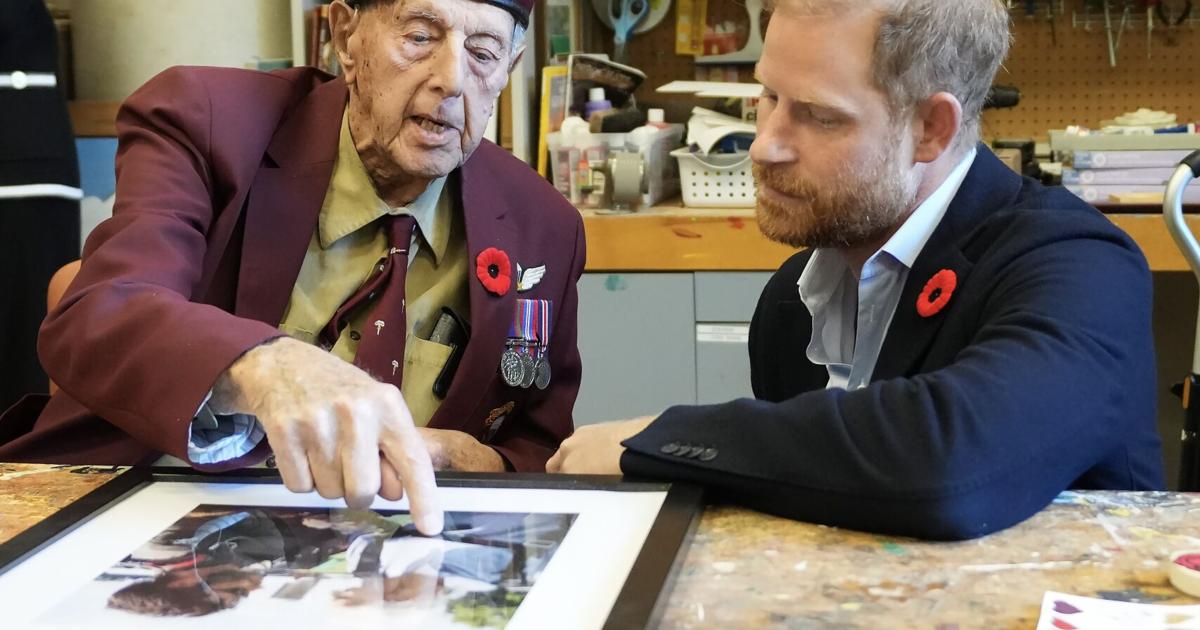 Watch: Prince Harry keeps skydiving promise to 102-year-old Canadian veteran - Toronto Star