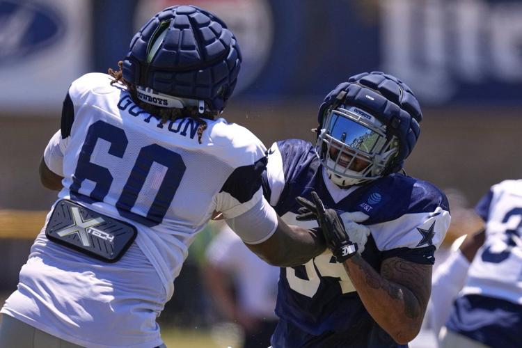 Cowboys LT Tyler Guyton fractures bone in right knee during practice, reports say