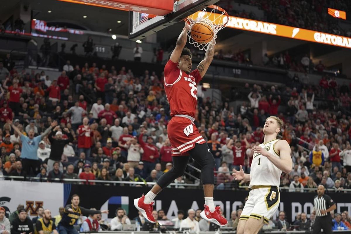Wisconsin battles to 76-75 OT win over No. 3 Purdue, securing spot