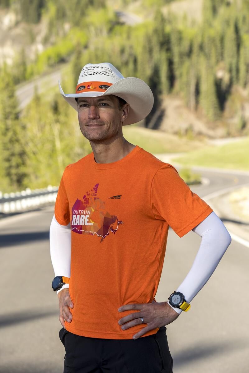 Wearing his runner-friendly cowboy hat, Alberta ultramarathoner