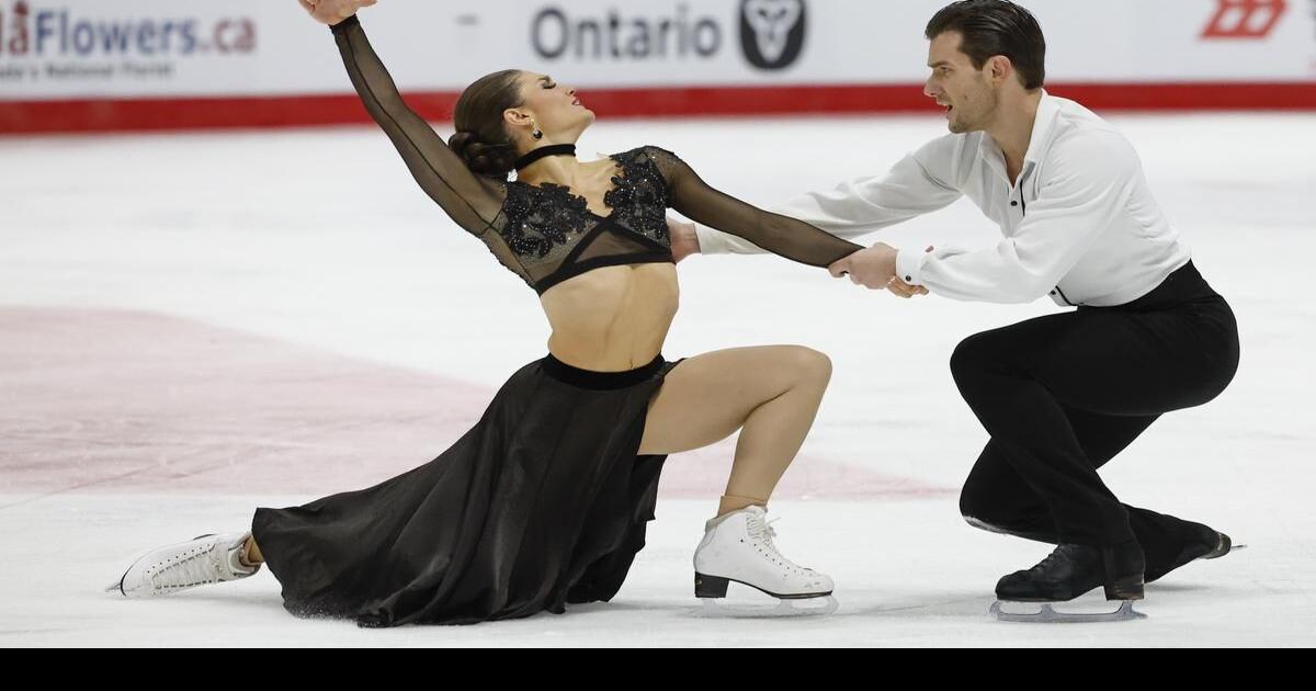 Canadian ice dance champions skirt disaster in final seconds