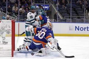 Hertl gets hat trick, Eklund scores in OT to lift Sharks to dramatic 5-4 win over Islanders