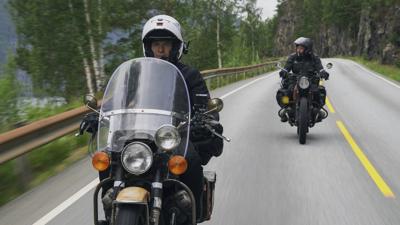 Varroooom! It's back on the bikes for Ewan and Charley for Europe trek in 'Long Way Home.'