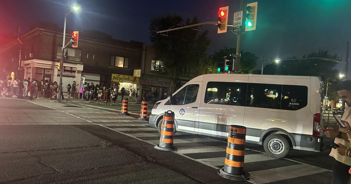 St. Clair W is blocked off between Wychwood Ave and Christie St