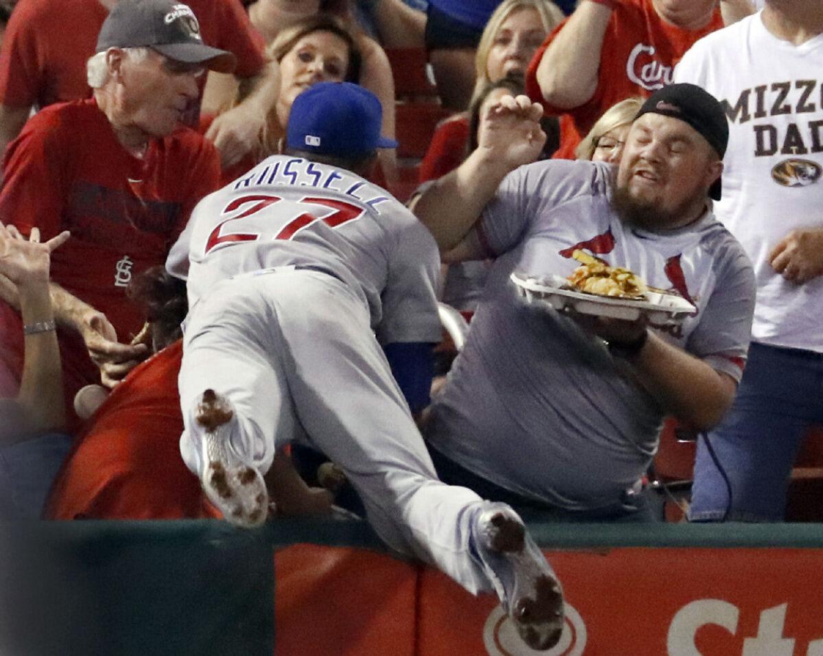 Addison Russell gives Cardinals fan nachos (video) - Sports Illustrated