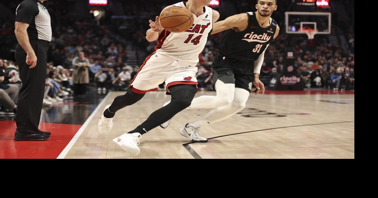 Herro leads Heat with 32 points in a 119-98 win at Portland
