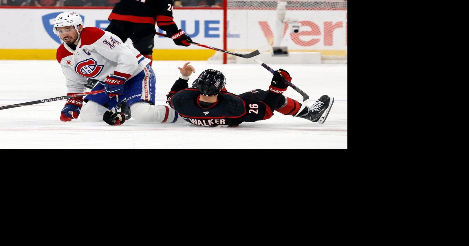 Canadiens pounce as Hurricanes emerge from long playoff break with breakdowns, miscues