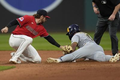 Arias has 3-run double, Ramírez steals 3 bases as Guardians blank Brewers