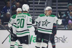 Kolyachonok breaks late tie with 1st goal of season, Stars beat Kraken 3-2