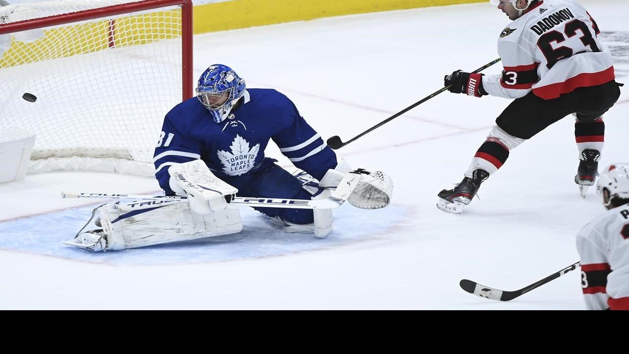 Batherson scores twice in 53 seconds, Sens beat Maple Leafs