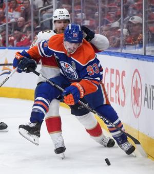 Ryan Nugent-Hopkins suits up for Oilers in Game 3 of Stanley Cup final